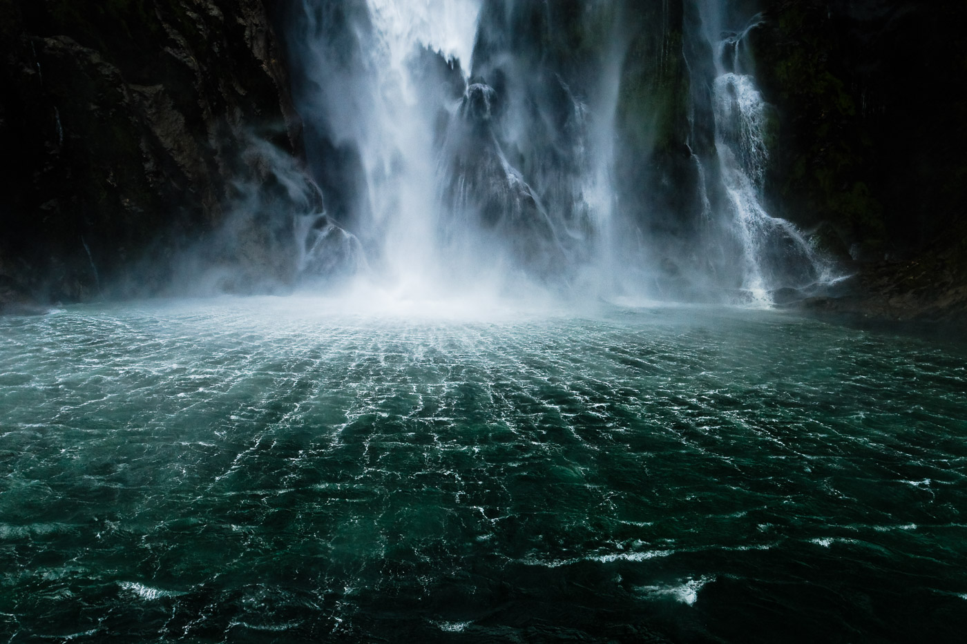 Patterns beneath the falls